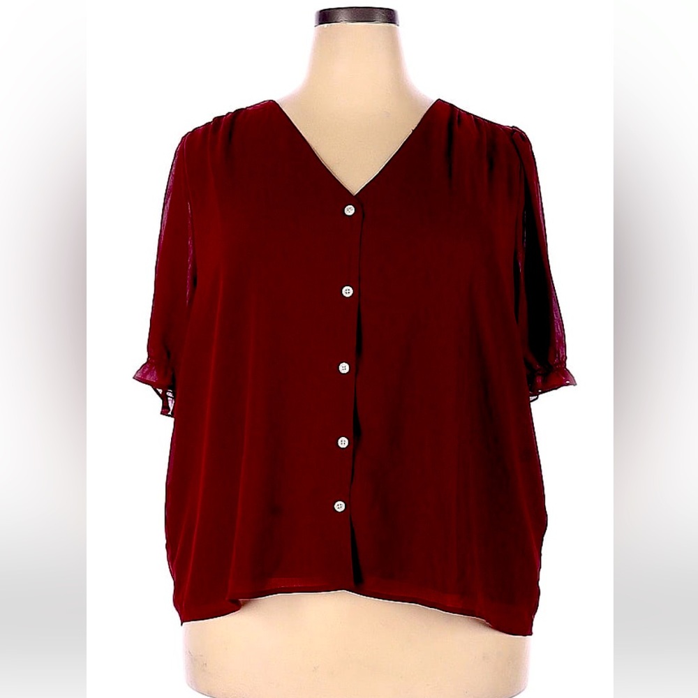 Perfect for Fall - Red Ruched Top